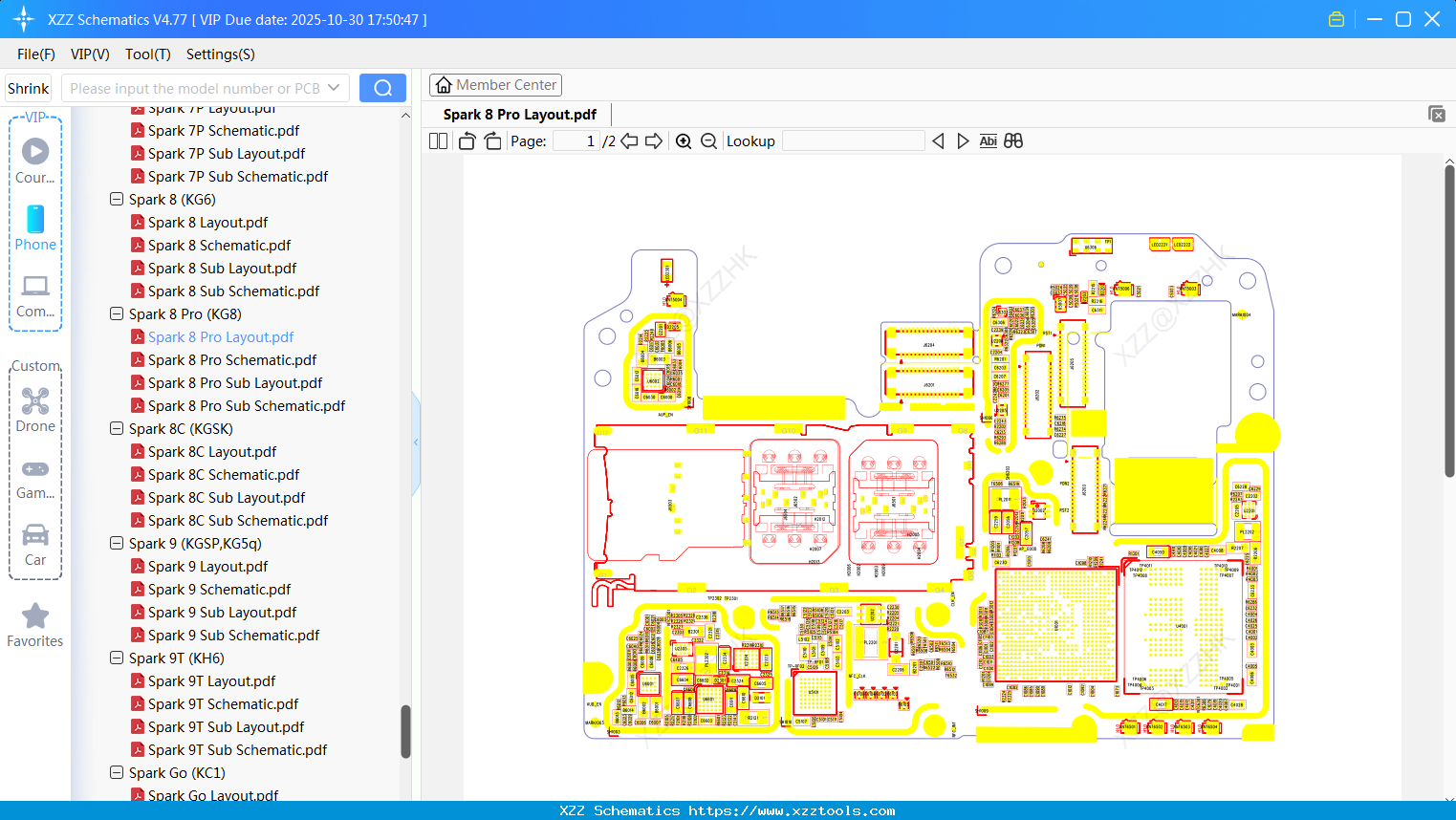 Tecno Spark 8 Pro Layout